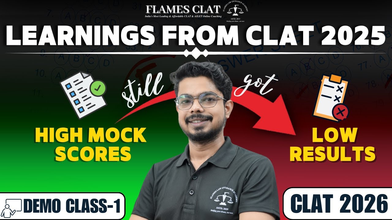 WHERE DO YOU LACK : Why couldn't you Crack CLAT/AILET? | SHANU SIR | FLAMES CLAT