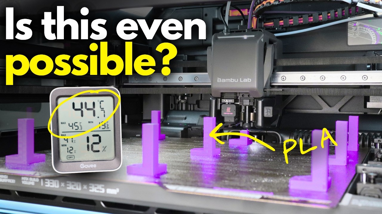 If PLA can be printed inside of heated chamber, how much stronger are those parts?  Let's find out!