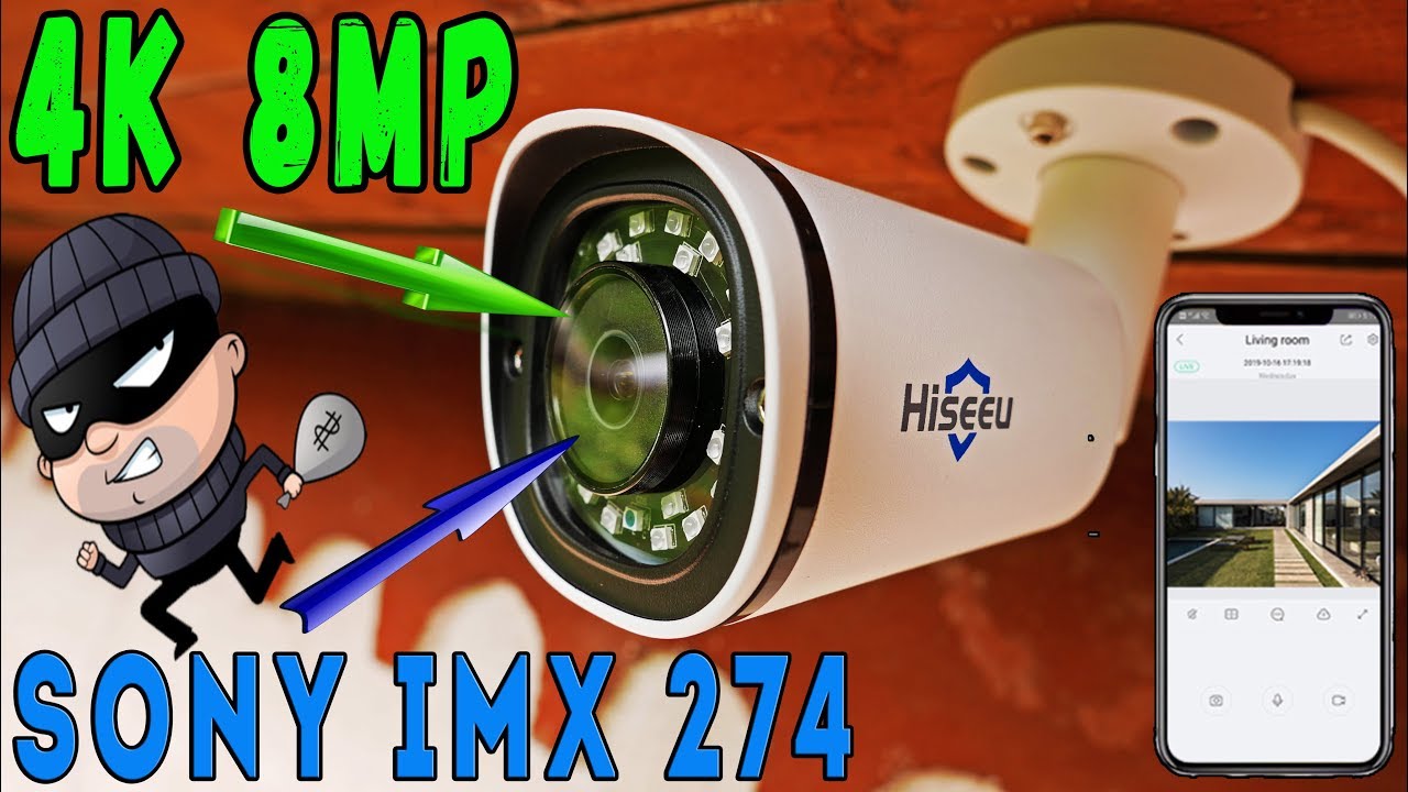 IP КАМЕРА HISEEU POE | Снимает 4K 8MP | МАТРИЦА SONY | Подключение , тест и настройка!