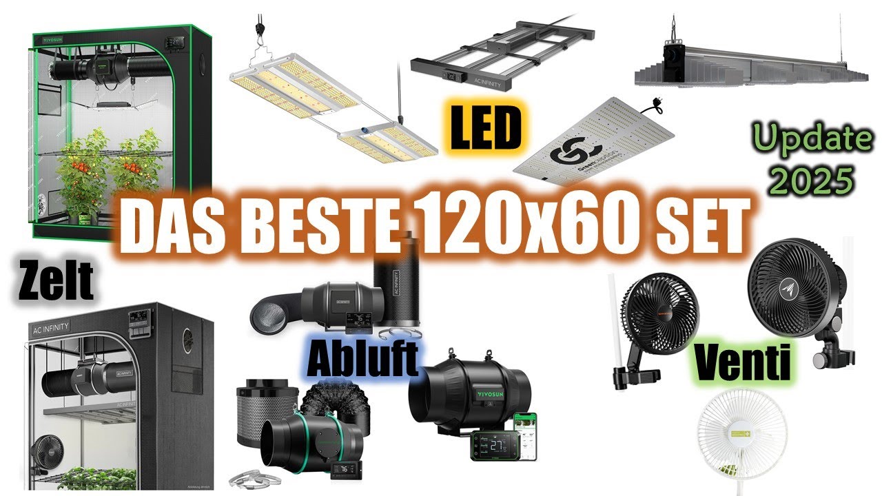 Growbox 120x60x180 | Das beste LED Komplettset 2025 | Das beste g&uuml;nstigste Set
