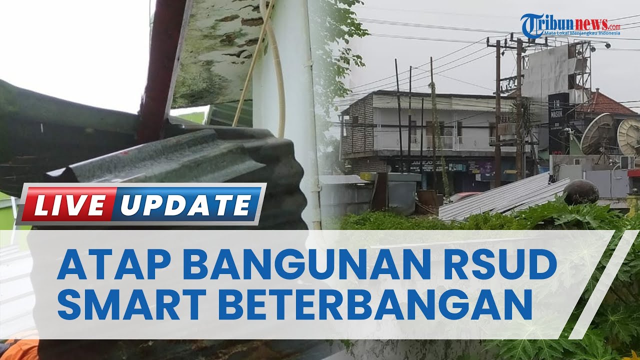 Hujan Deras Disertai Angin Terbangkan Atap Bangunan RSUD SMART Pamekasan, Pasien Lari Ketakutan