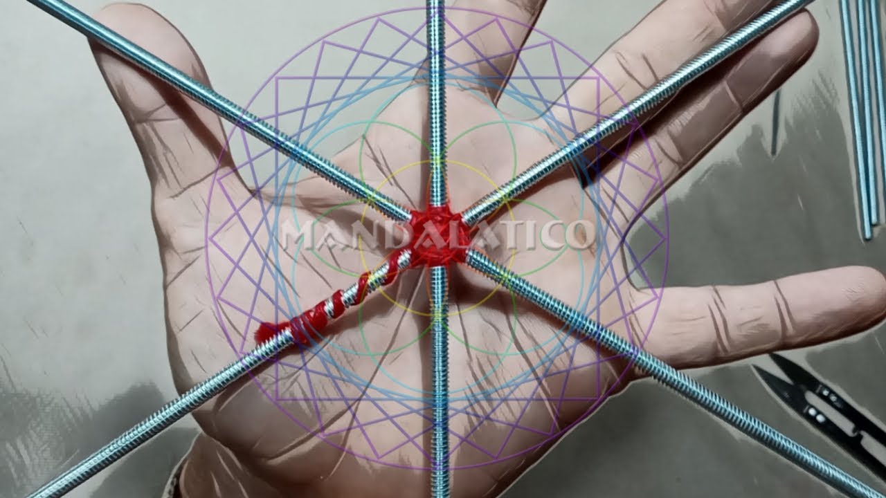Tutorial Mandala em fios seis pontas - Base para 12 pontas + dicas #tutorialmandala #mandalaemfios