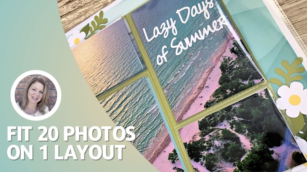 Summer Scrapbook Layout │20 Photos │ Featuring Flip Flaps │Free Design Space File