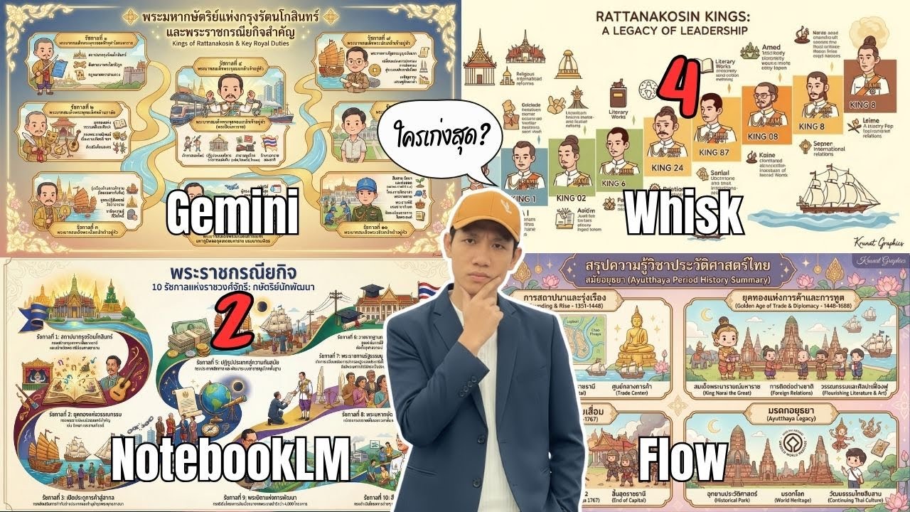 เทียบชัดๆ 4 AI สายกราฟิก ใครสร้างภาพสวยสุด และเขียนภาษาไทยเป๊ะที่สุด ?