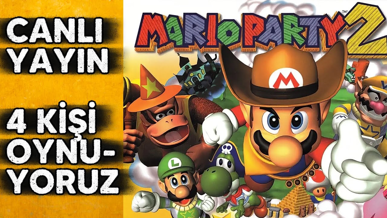 🔴CANLI: 4 KİŞİ MARIO PARTY 2 OYNUYORUZ! @latintrousle @mertcheshow + qui
