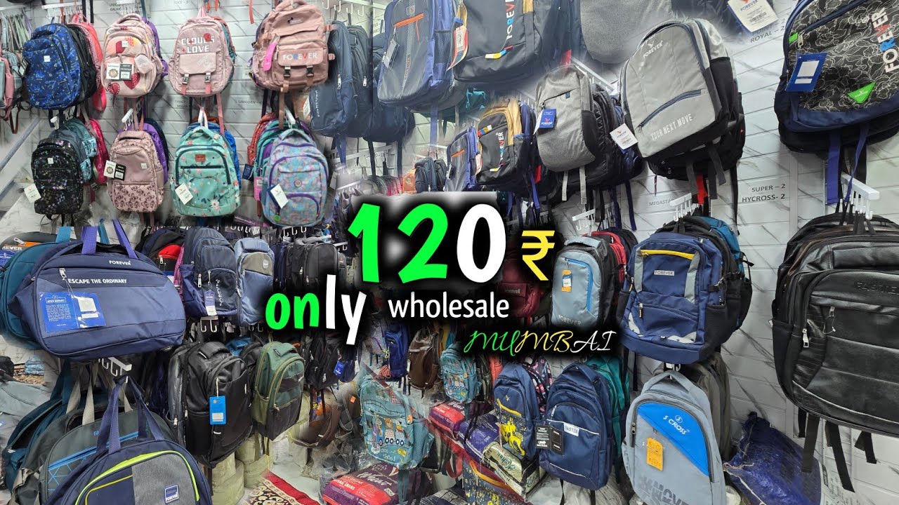 Schoolbag | Wholesale School Bags Market in Mumbai | Best travel backpack 🎒 | kids school bag