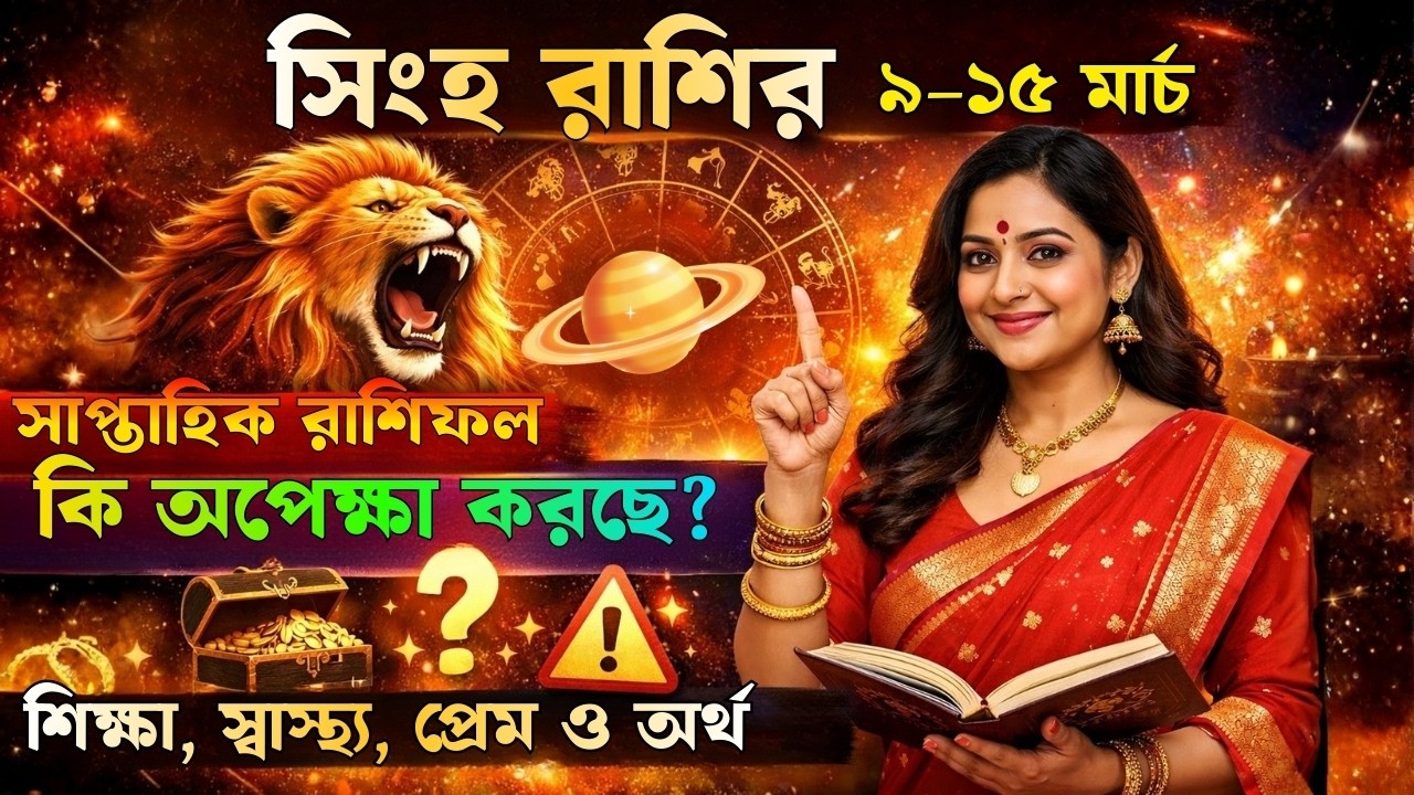 সিংহ রাশির এই সপ্তাহ কেমন যাবে? | প্রেম, অর্থ, স্বাস্থ্য ও কর্মজীবন  | Leo Weekly Horoscope