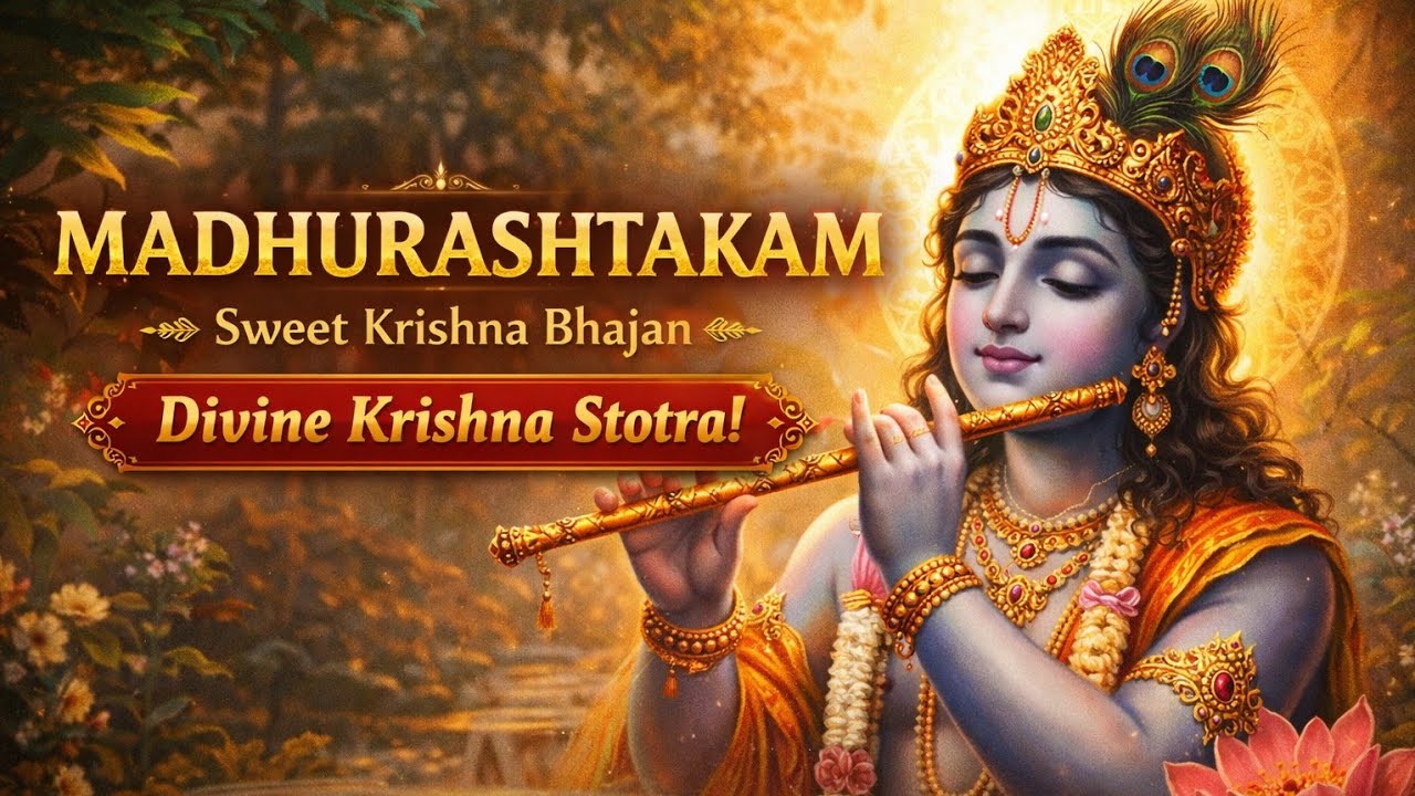 Madhurashtakam – Soulful Krishna Bhajan | Divine Flute Meditation | Shri Krishna Song
