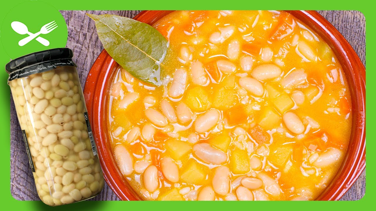 Receta con ALUBIAS de BOTE ▶ 100% VEGETAL ▶ Recetas COMIDAS FACILES ✅