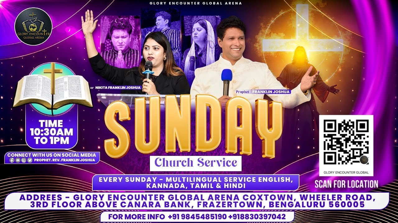 LIVE | SUNDAY SEEVICE | GLORY ENCOUNTER GLOBAL ARENA BENGALURU