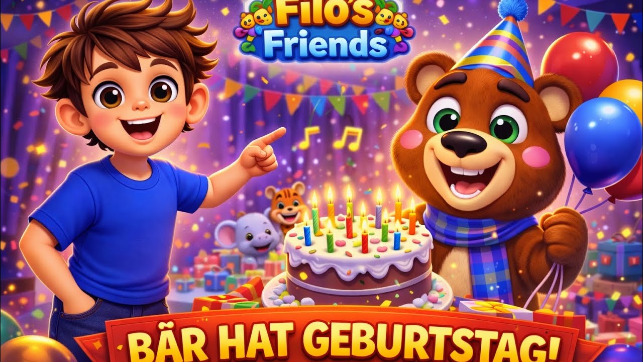 KinderLieder - Geburtstagslied für Kinder 🎂 | Der kleine Bär hat Geburtstag