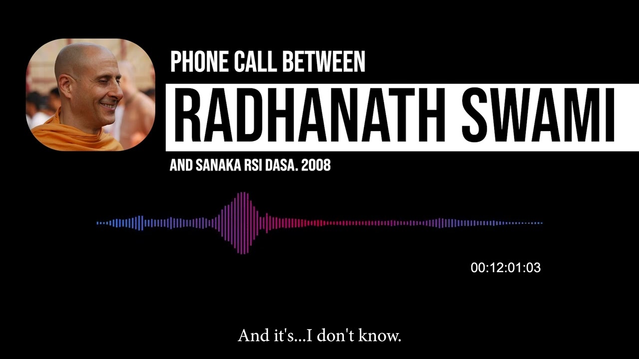 Phone call with Radhanath Swami about child abuse - 2008