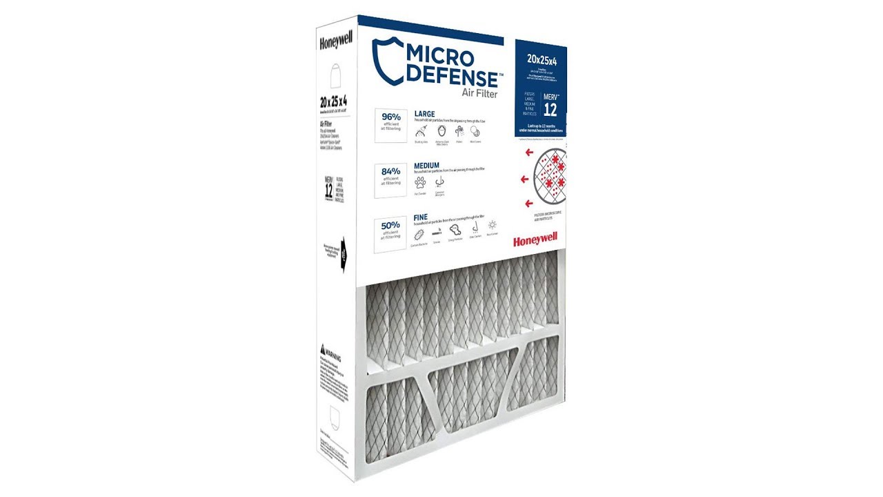Honeywell Air Filter Ultra Efficiency - 16 x 25 x 4 - Merv 12 (CF200A1016/U)