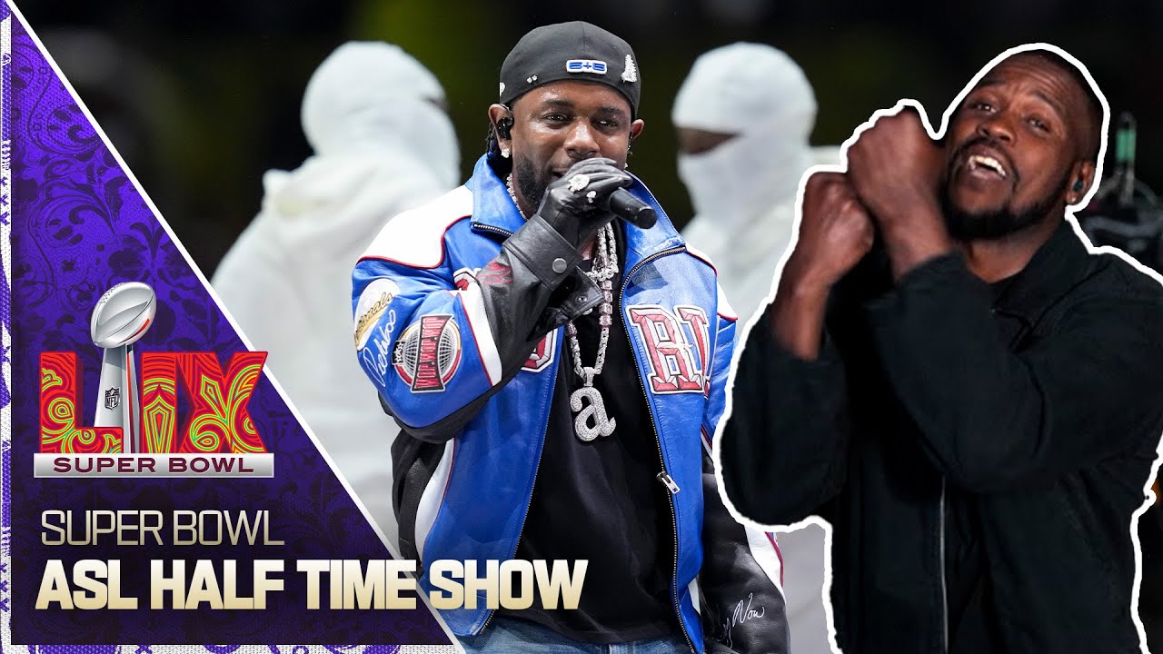 Kendrick Lamar Halftime Show Performed by Matt Maxey in ASL with Otis Jones IV as Uncle Sam