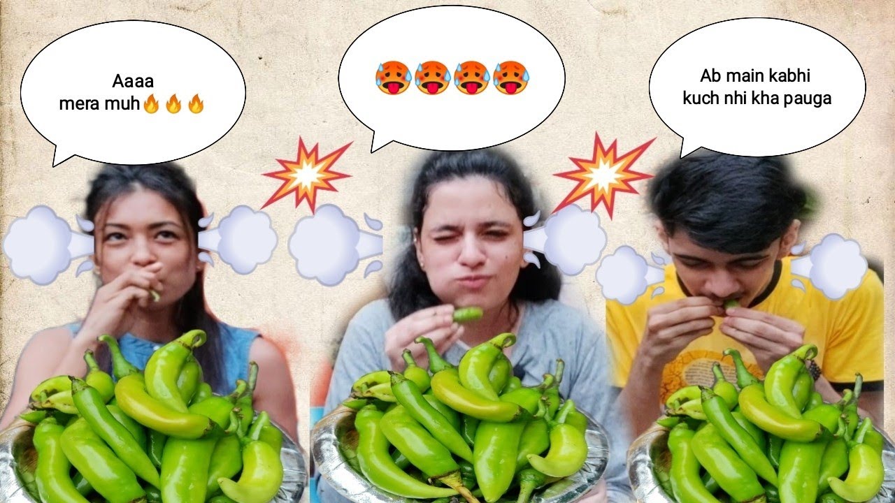 100 GREEN CHILLIES EATING CHALLENGE | MIRCHI EATING COMPITITION | SPICY FOOD CHALLENGE