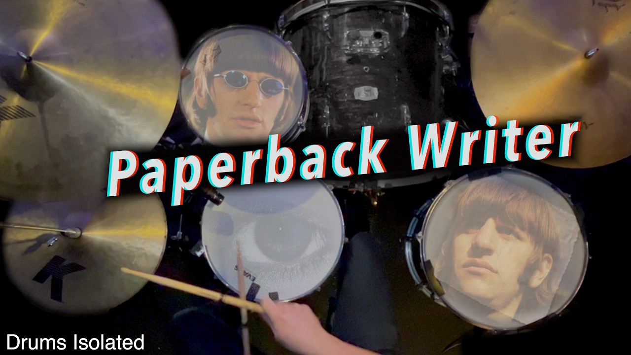 Paperback Writer | Drum Cover | Isolated