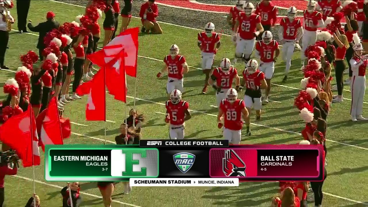 NCAA Football 2025: Eastern Michigan at Ball State