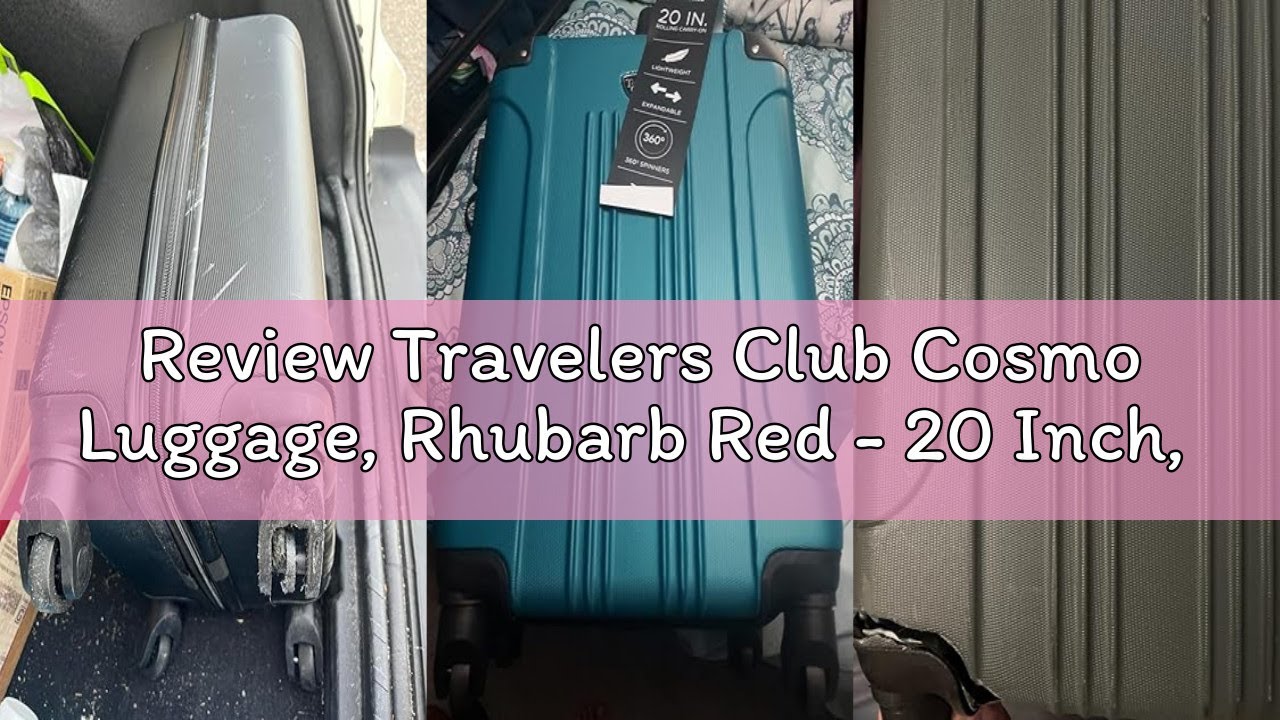 Review Travelers Club Cosmo Luggage, Rhubarb Red - 20 Inch, 20-Inch