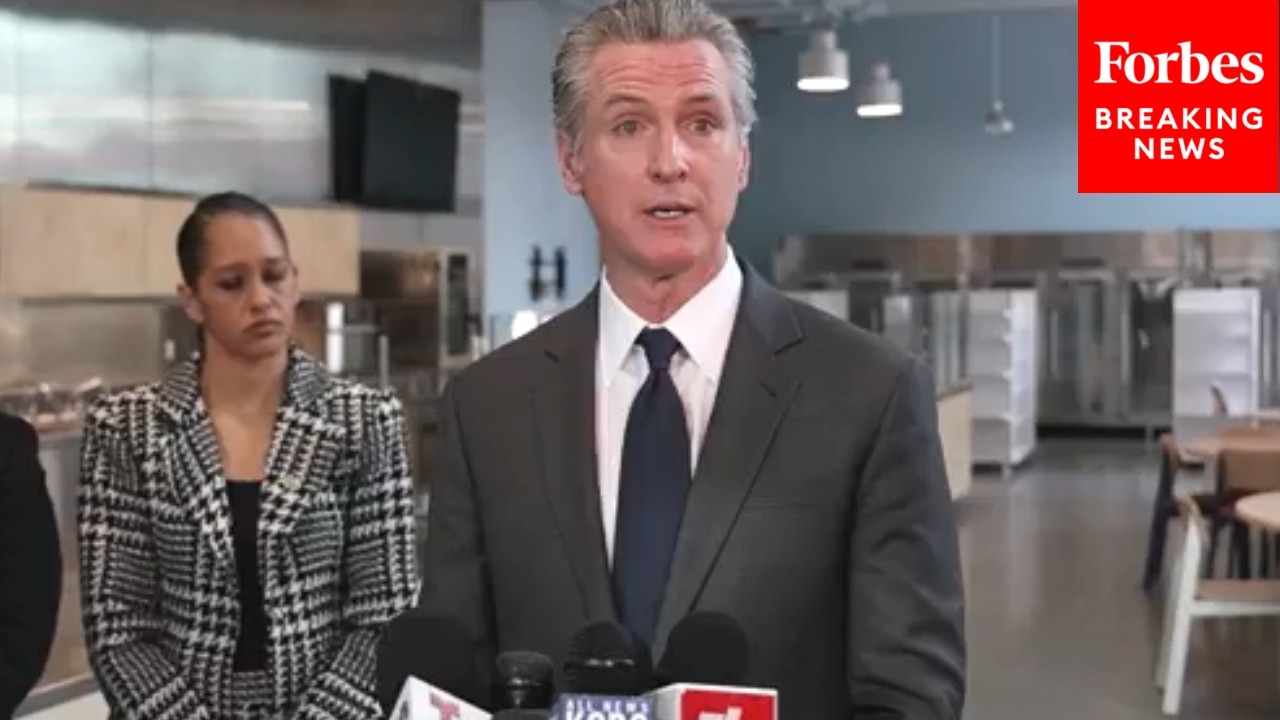 Gavin Newsom Holds Press Briefing After Making Announcement On Prison Rehabilitation Program