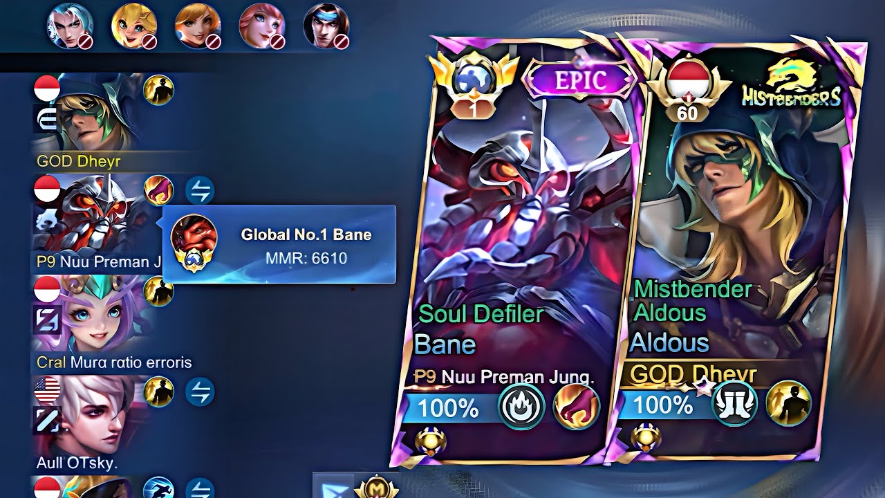 Nyobain Duo Ranked Bareng Top Global 1 Bane! Bane Nuu Retri Dewa Cuy!