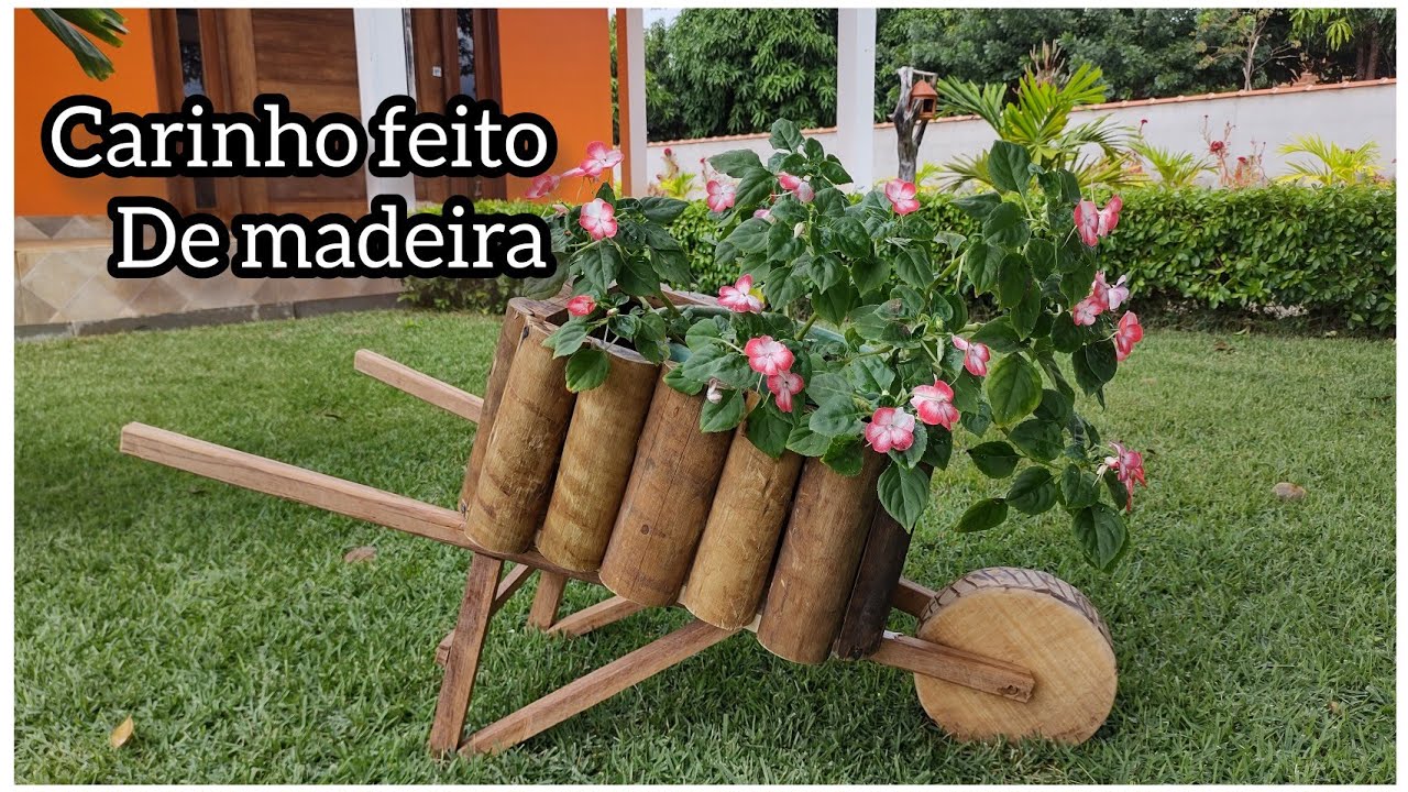 Como fazer um carrinho de mão com madeira🪵🪚🪓