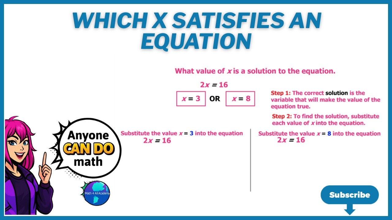 Which X Satisfies An Equation