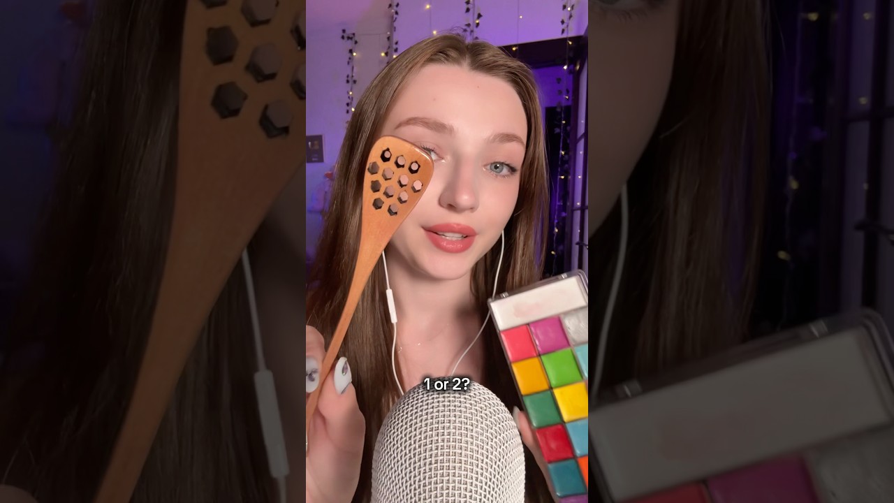 1 or 2? #asmr #asmrsounds #asmrrelax #asmrtingles #asmrwhispers #asmrsleep #relax #tingles #whispers