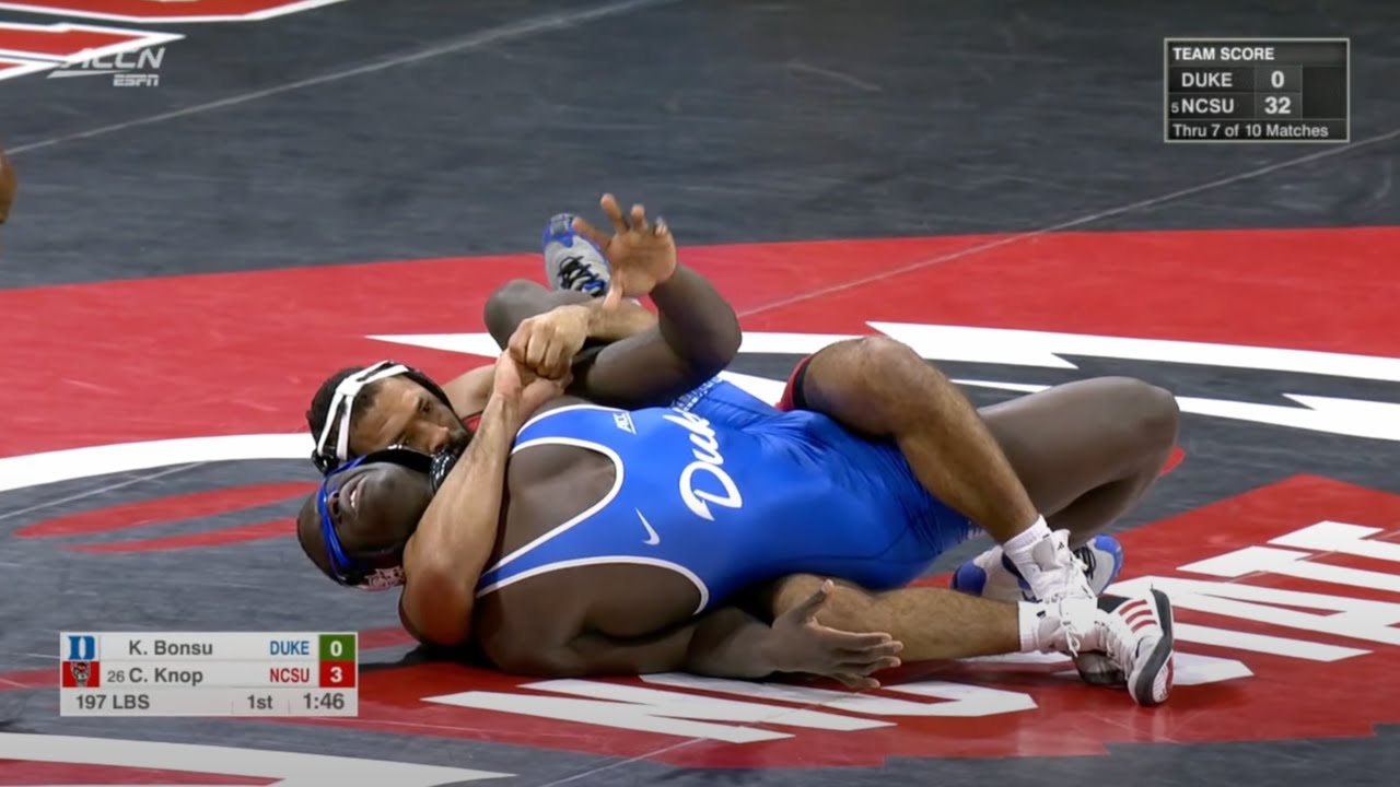 197lbs Christian Knop (NC State) vs Kwasi Bonsu (Duke)