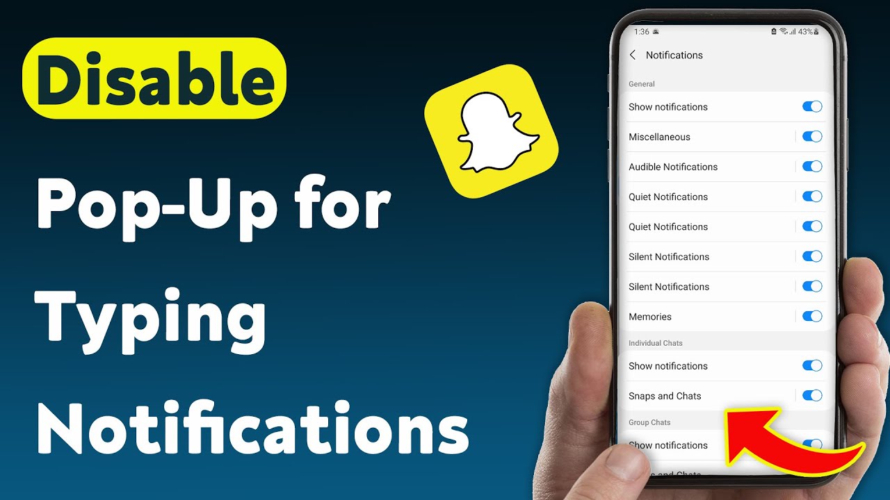 How To Disable Pop-Up for Typing Notifications on Snapchat (Updated)
