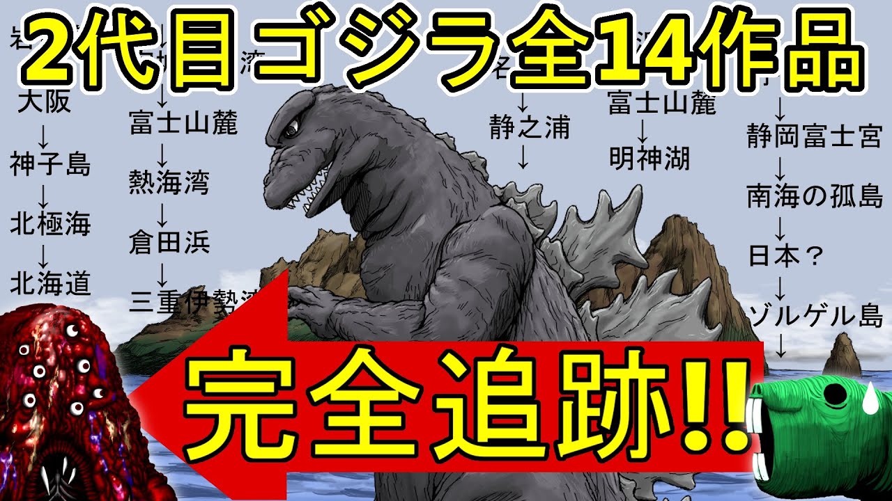 【ｸﾘｰﾁｬｰ解説】２代目ゴジラ（55年～75年）全１４作品の軌跡を完全追跡！（ゴジラの逆襲ネタバレ含む）