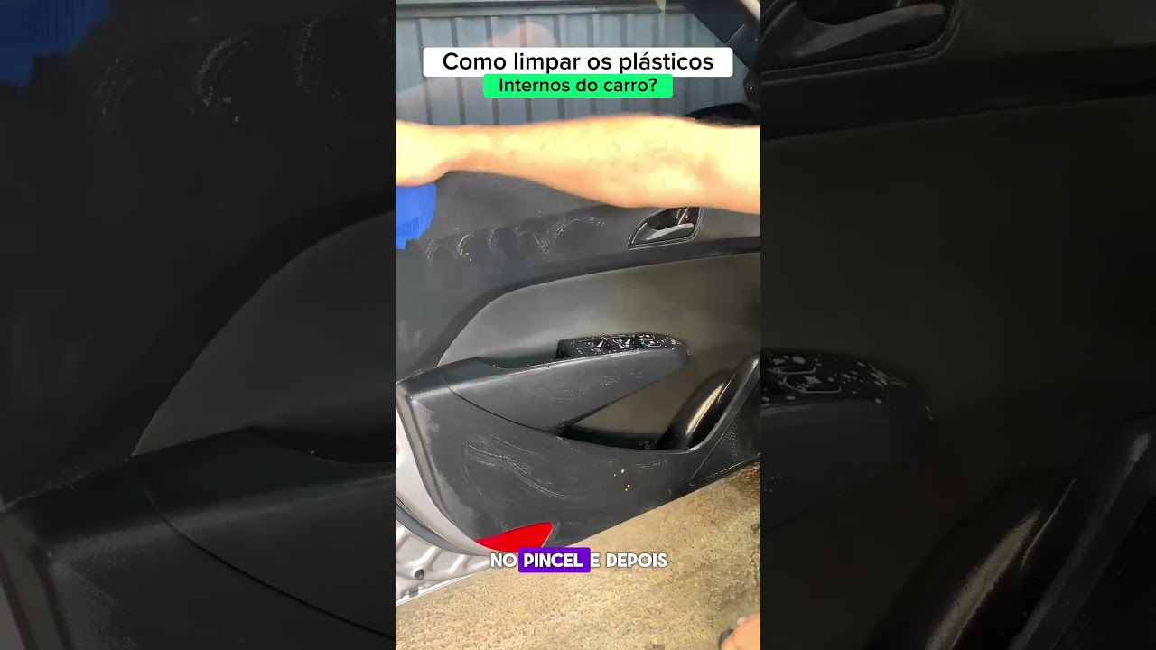 Como limpar os pl&aacute;sticos interno do carro? #est&eacute;ticaautomotiva #lavagemdetalhada #lavagemautomotiva