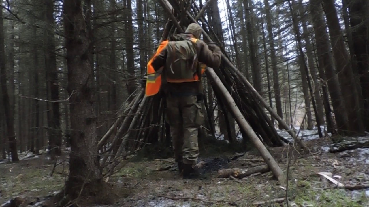 Building a Wickiup Shelter (Day 2)