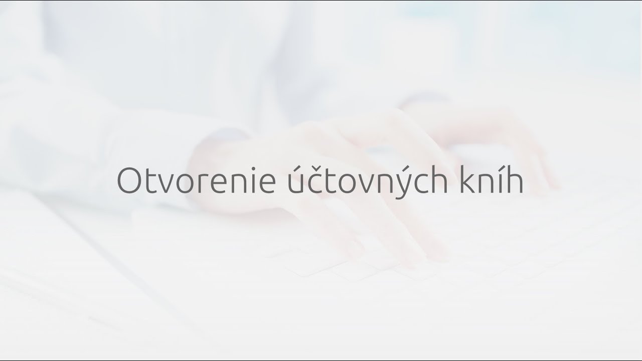 Otvorenie účtovných kníh v programe OMEGA