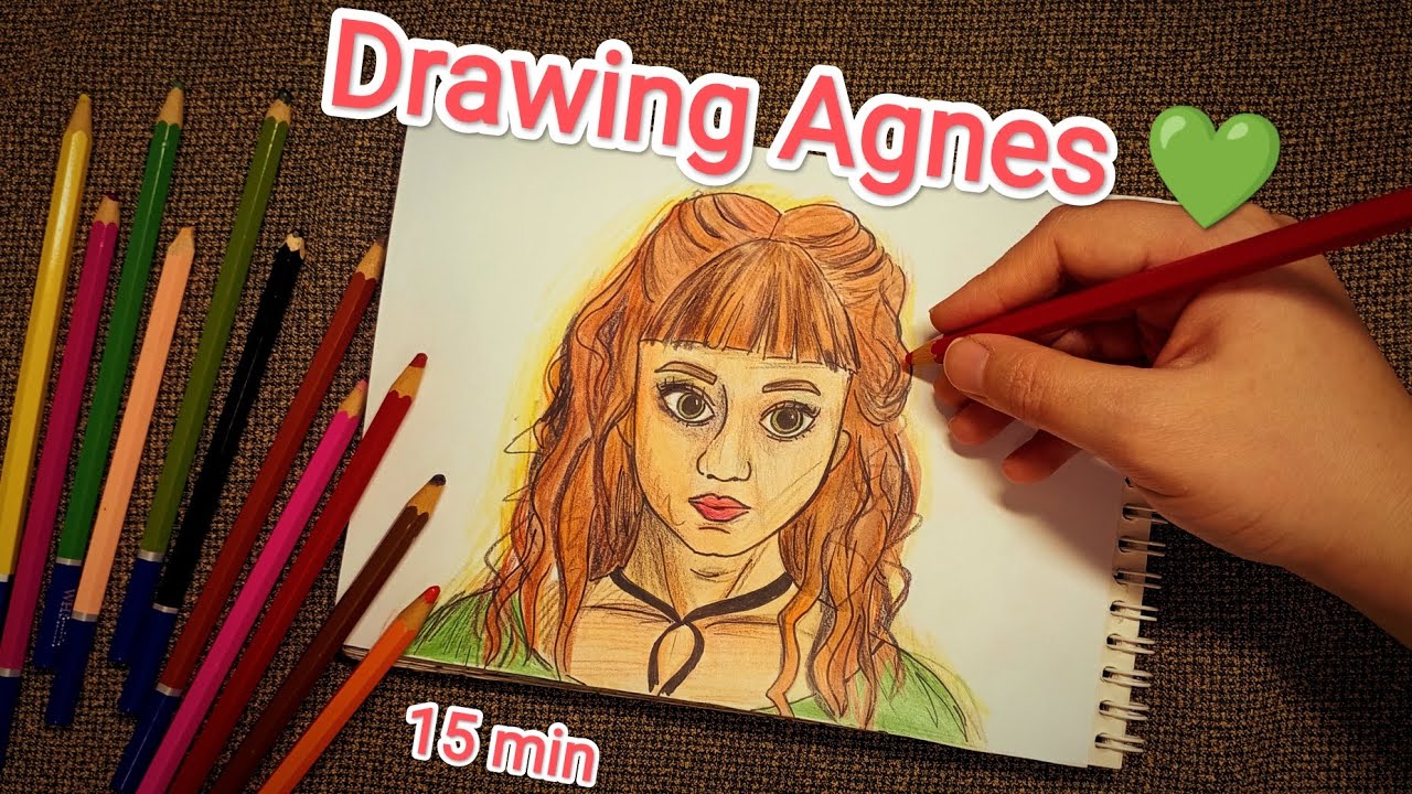Drawing  Agnes from Wednesday✏️ | How to Draw Agnes pStep by Step