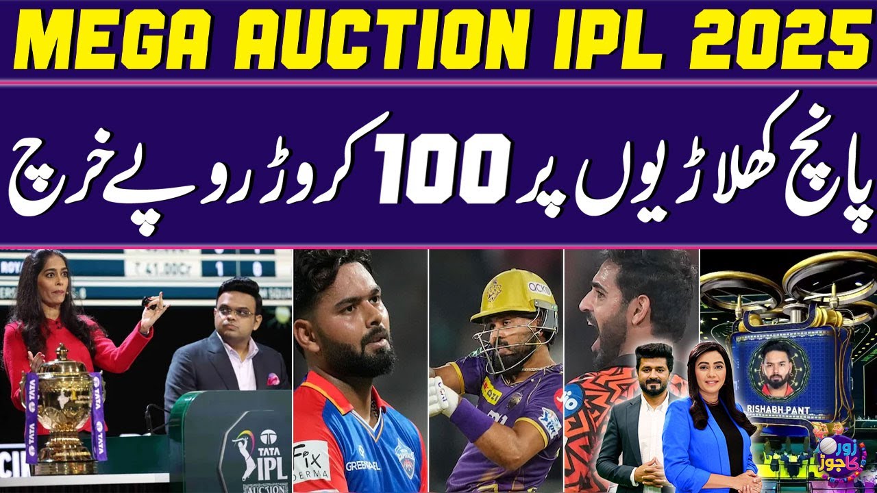 IPL 2025 Mega Auction: Rs 100 Crore spent on Five Players | Mirza Iqbal Baig, Sohail Tanvir