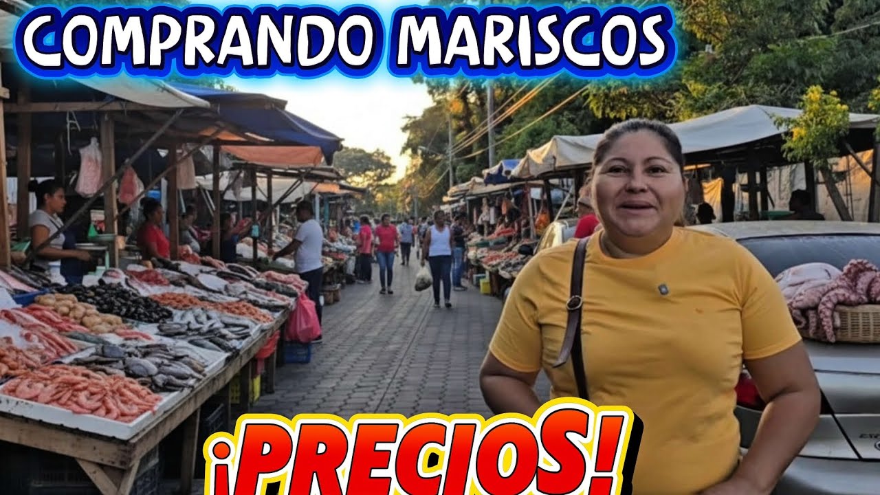 Mercado de MARISCOS frescos en EL SALVADOR  RECORRIDO Y PRECIOS 