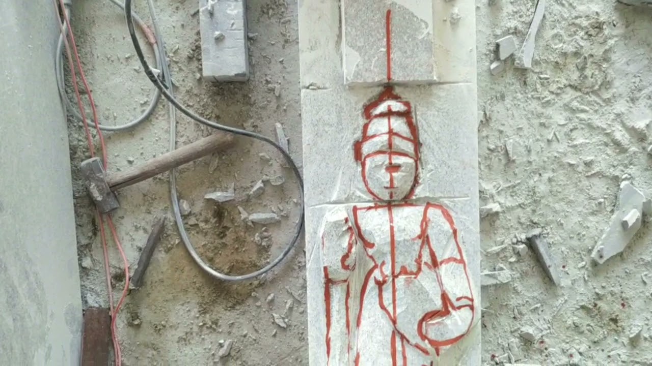 Temple dwaram in white granite 
           part -1