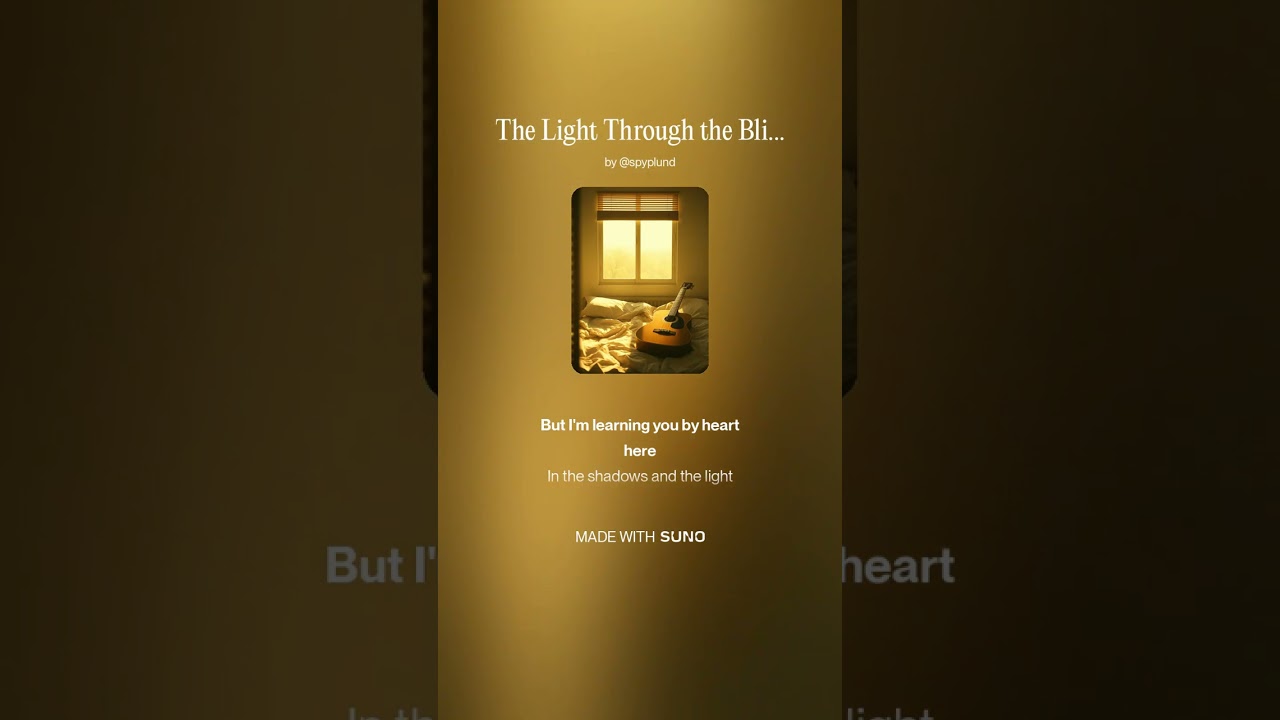 The Light Through the Blinds #love #music #nostalgic