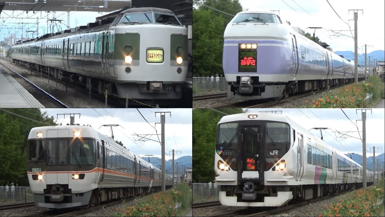 篠ノ井線特急・普通列車    迫力の高速通過!