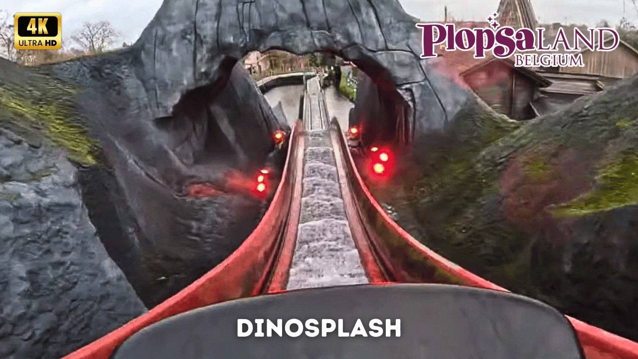 DinoSplash 4K On-Ride POV - Plopsaland Belgium