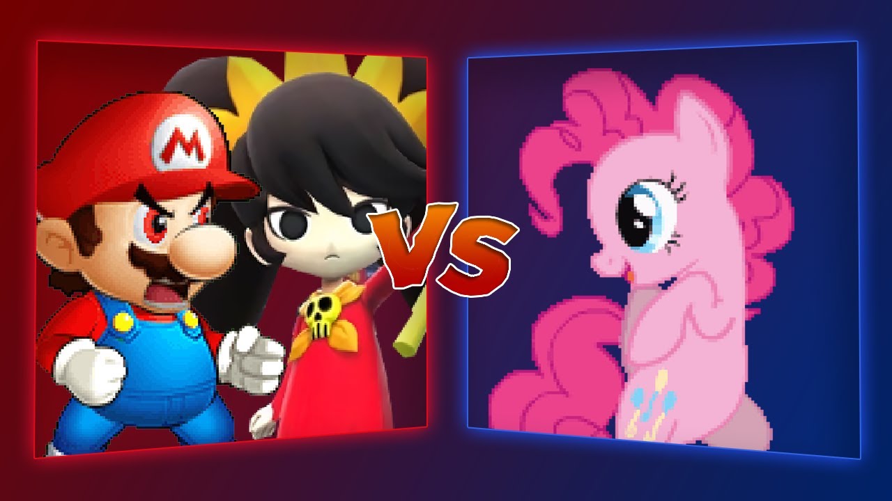 MUGEN Battle - Ashley/Power Star Mario vs Pinkie Pie