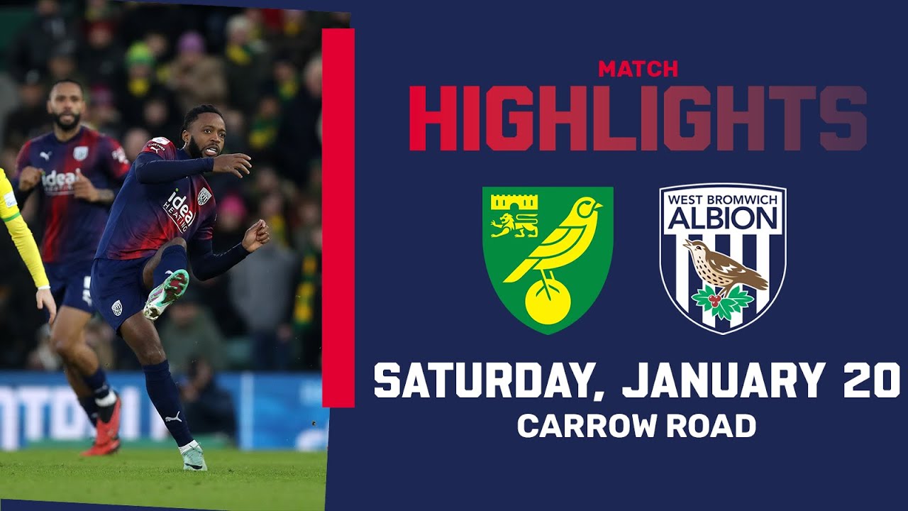 Baggies defeated at Carrow Road | Norwich City 2-0 Albion | MATCH HIGHLIGHTS