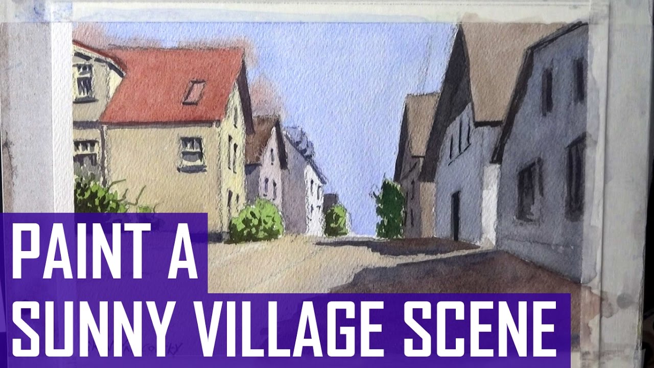 How to Paint a Beautiful Sunny Street Scene | Narrated Version