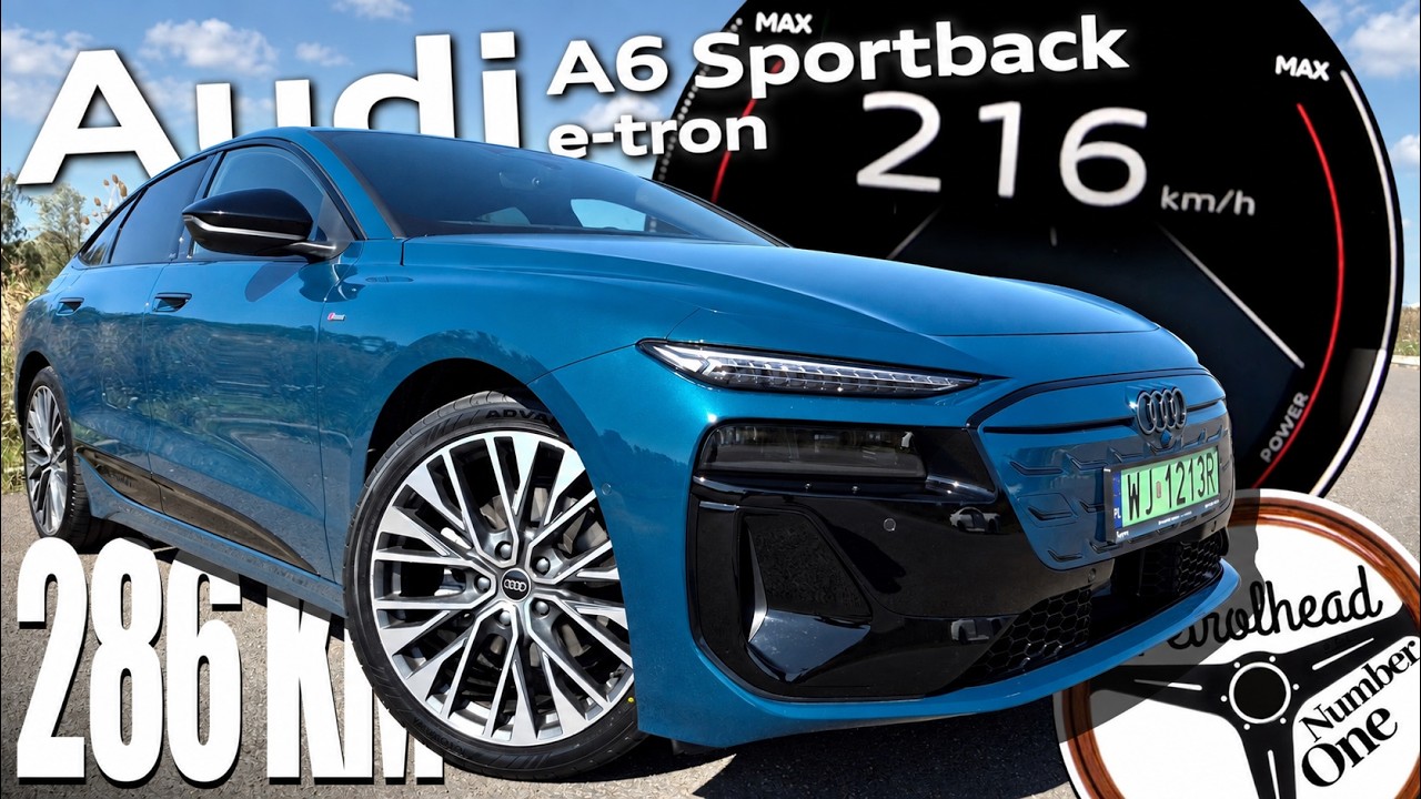 2026 Audi A6 E-tron Sportback (286 KM) | V-MAX, 0-100, 100-200 km/h, Test, AUTOBAHN | 4K