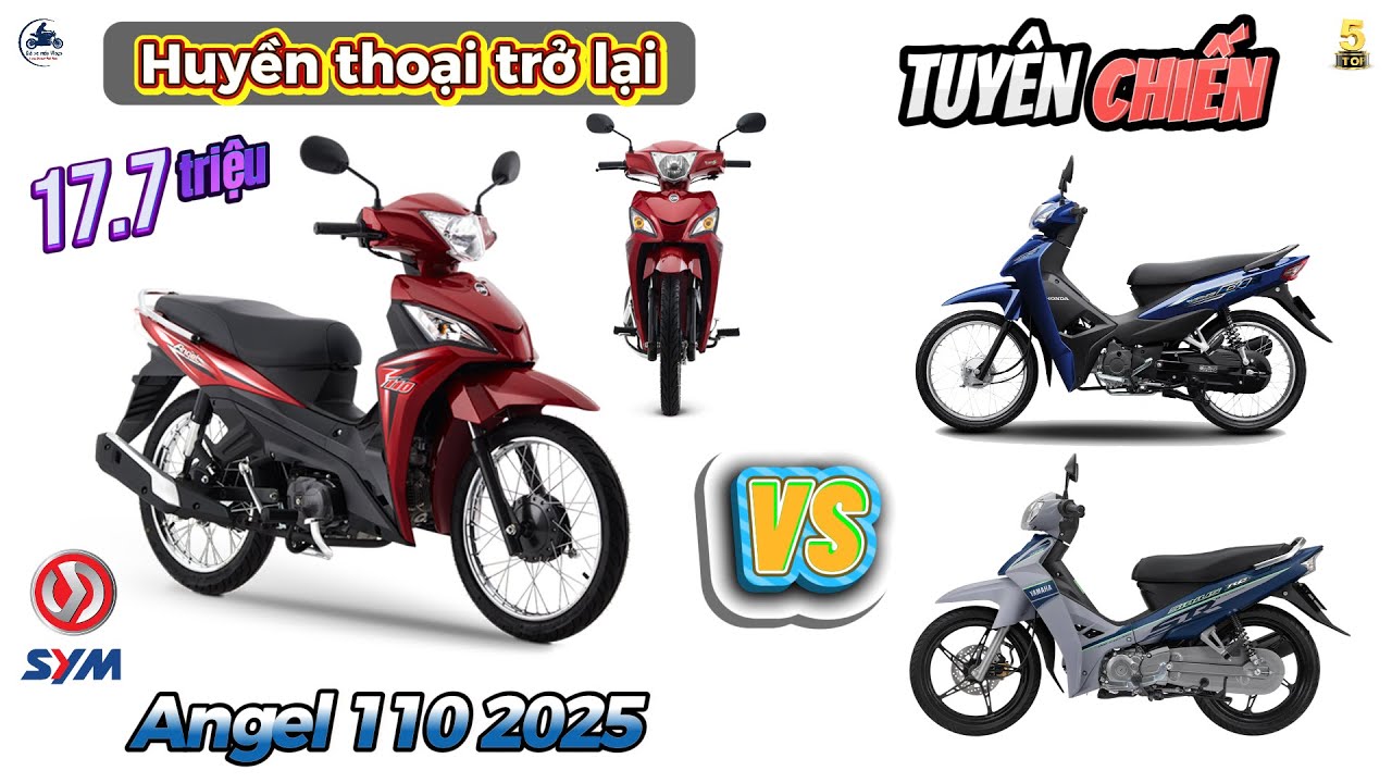 “HUYỀN THOẠI” Sym Angel 110 2025 ra mắt chỉ 17.7 triệu▶️ “TUYÊN CHIẾN” Wave Alpha & Sirius 110🔴TOP 5