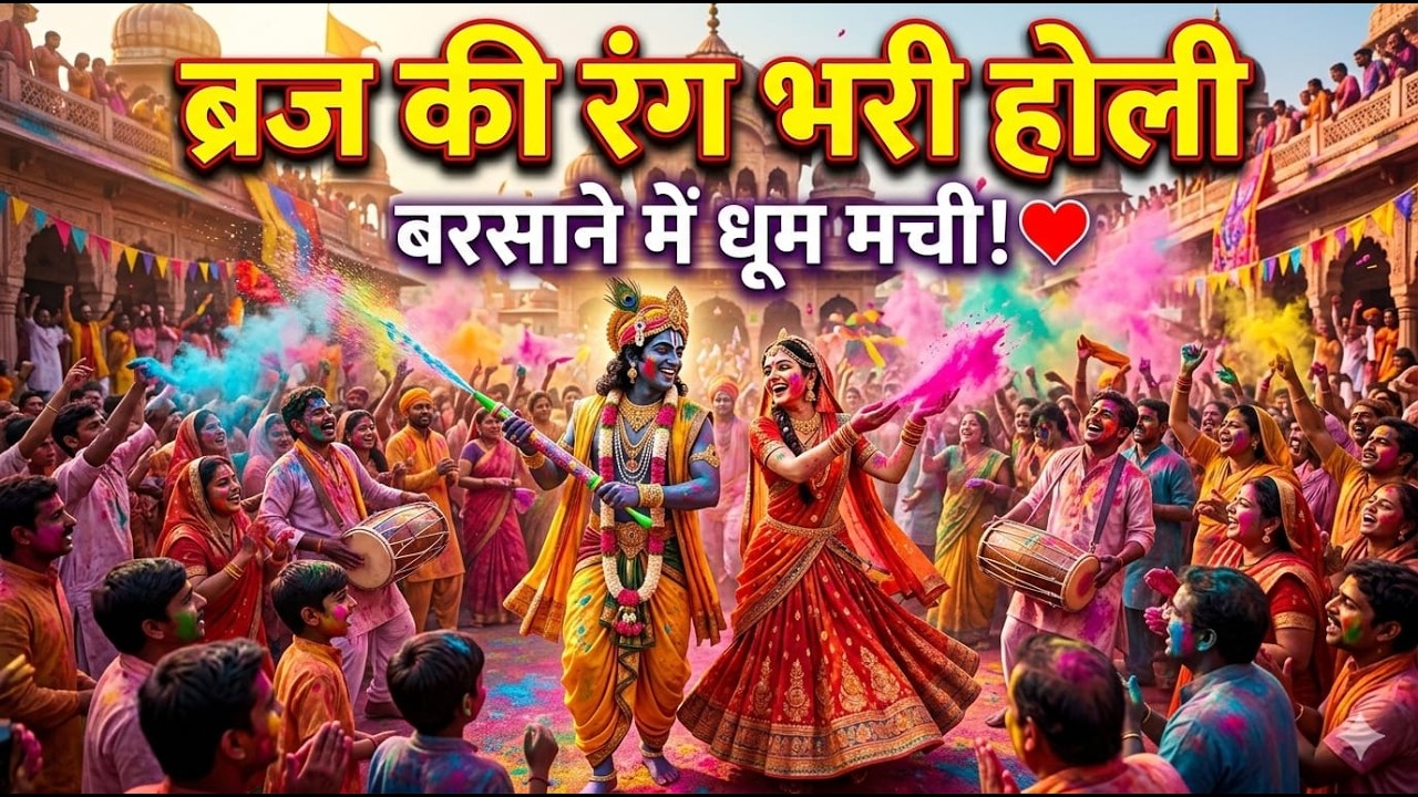 🔥 बरसाने वाली राधा की Holi 2026 | Vrindavan Mein Shyam Ne Barsaya Prem Ka Rang 💛🎨