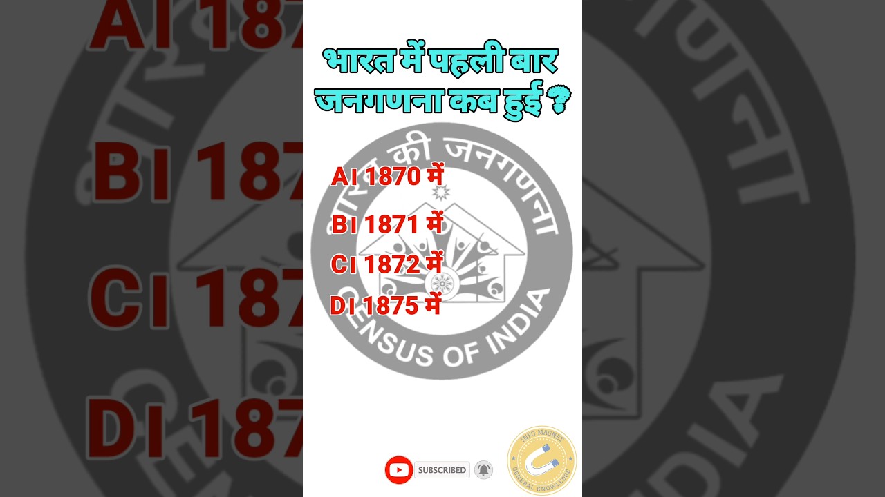 When was the first census in India? | Hindi GK | General Knowledge | Info Magnet GK #shorts #gk