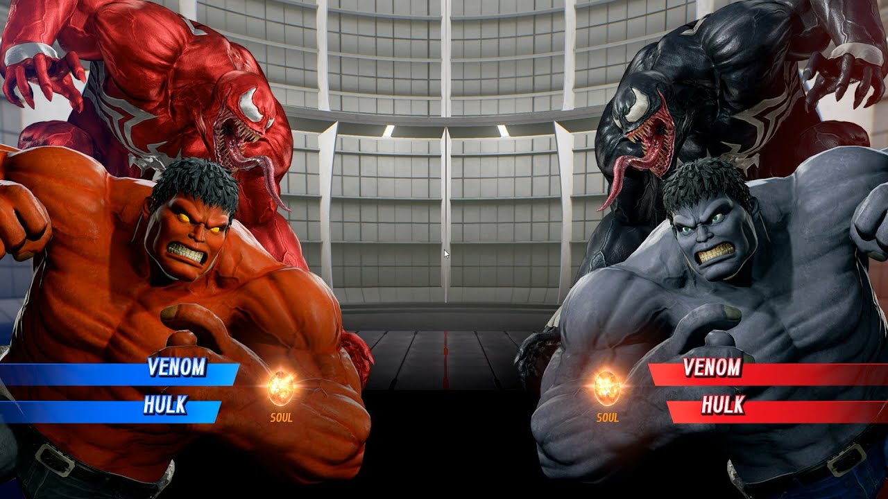 Hulk & Venom VS Red Hulk & Red Venom - Marvel vs Capcom Infinite
