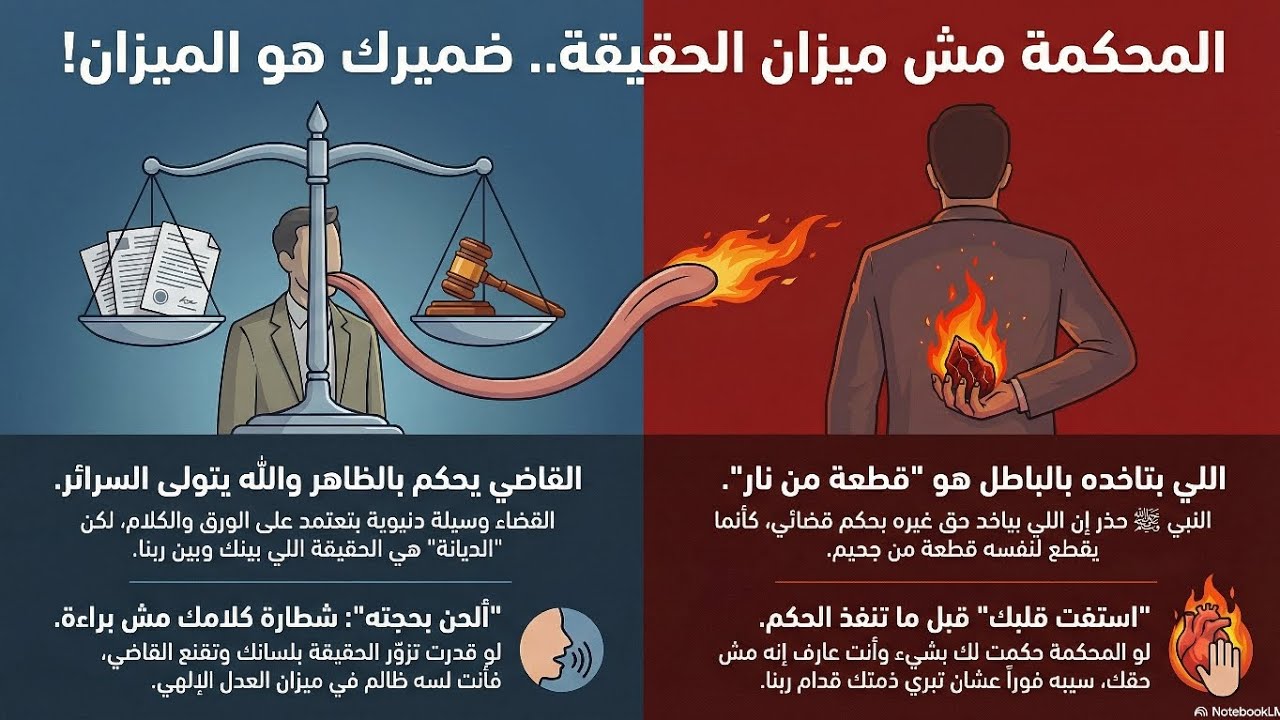 حتى لو أخذت حكمًا من رسول الله ﷺ نفسه، بالحُجّة والكلام… فإن الحقيقة عند الله لا تتغيّر