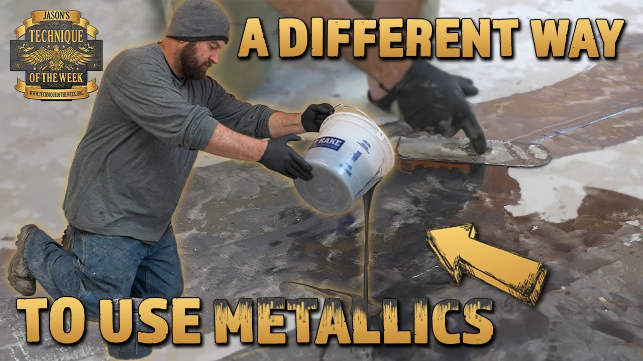 Unique Trowel Effect with Metallic Epoxy!